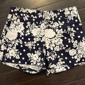 Navy Floral Shorts